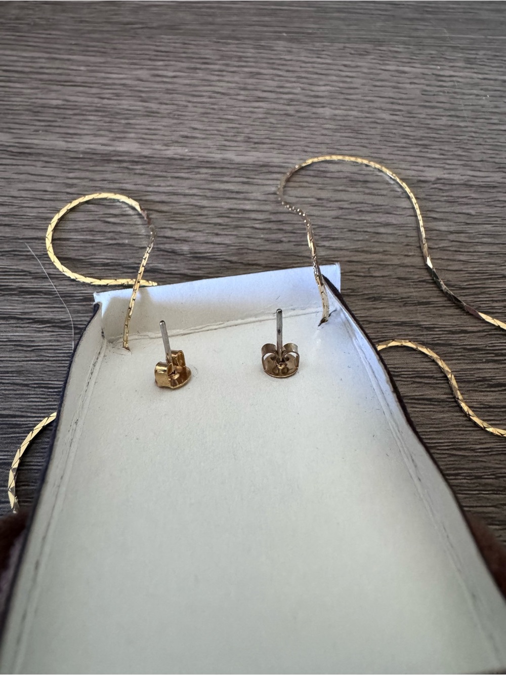 Cubic Zirconia Gold-Tone Necklace & Stud Earrings Set - Picture 5 of 5
